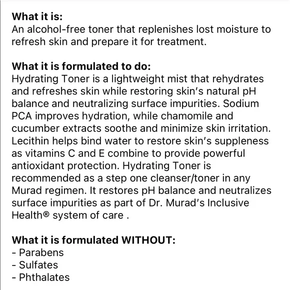🌹 Murad Hydrating Toner NEW - Picture 5 of 8